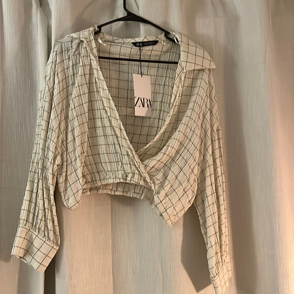 Zara crop blouse